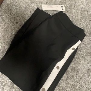 Black and white midi skirt